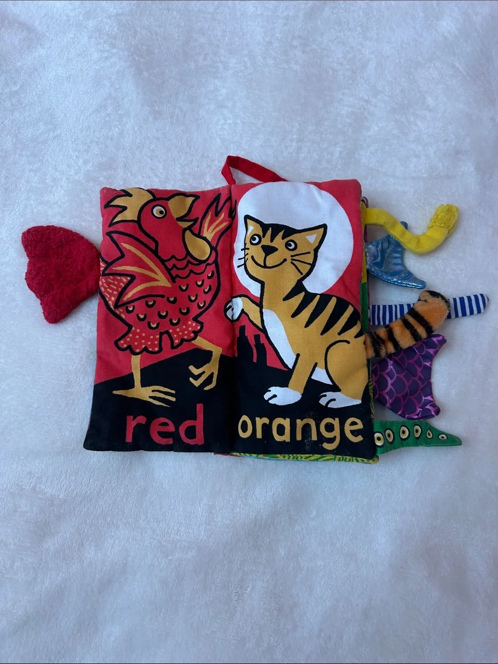 Jellycat Red & Orange Soft Sensory Fabric Book